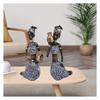 ALDEPO Sculpture Tabletop 2 Pieces Resin Craft African Lady Figurine Art Tribal Women Statue Desk, Freestanding (Color : Kneel Sitting a) view 4
