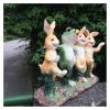 ALDEPO Sculpture Tabletop Office Living Room Decoration Sculptures Statue Figurine Garden Decoration Crafts Gardening Simulation Resin Rabbit Frog Home Garden Animal Frog view 2