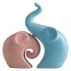 ALDEPO Sculpture Tabletop Decor Ornament Figurine Statue Accessories Ceramic Couple Elephant Living Room TV Cabinet Gift view 1