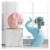 ALDEPO Sculpture Tabletop Decor Ornament Figurine Statue Accessories Ceramic Couple Elephant Living Room TV Cabinet Gift view 2