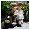 ALDEPO Sculpture Tabletop Desk Decoration Sculpture,Garden Figure Statue Solar boy Girl Female Motorcycle Ornaments Floor Courtyard Accessories view 3