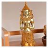 ALDEPO Sculpture Tabletop Desk Decoration Sculpture,Kneeling Buddha Statue Decoration Golden Buddha Desktop Decoration Resin Crafts view 4