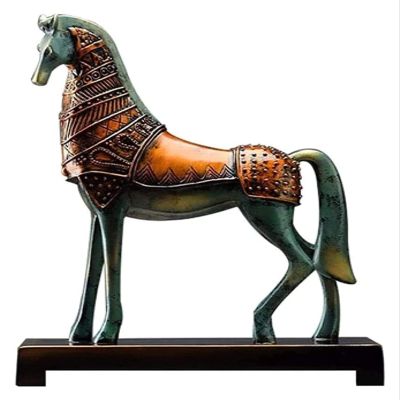 ALDEPO Sculpture Tabletop Figurine Decor Horse Statue Tabletop Decorations Office Shelf Wealth and Success Lucky Gifts (Color : Bronze)
