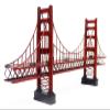 ALDEPO Sculpture Tabletop Decor Retro Metal Building Model Fashion Golden Gate Bridge 3D Metal Model Kit Sculpture, Souvenir Statues,Tabletop Decoration view 1