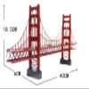 ALDEPO Sculpture Tabletop Decor Retro Metal Building Model Fashion Golden Gate Bridge 3D Metal Model Kit Sculpture, Souvenir Statues,Tabletop Decoration view 2
