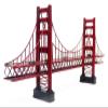 ALDEPO Sculpture Tabletop Decor Retro Metal Building Model Fashion Golden Gate Bridge 3D Metal Model Kit Sculpture, Souvenir Statues,Tabletop Decoration view 3