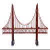ALDEPO Sculpture Tabletop Decor Retro Metal Building Model Fashion Golden Gate Bridge 3D Metal Model Kit Sculpture, Souvenir Statues,Tabletop Decoration view 4