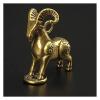 ALDEPO Sculpture Tabletop Brass Sheep Casting Statue Figurines Decor Desktop Crafts Landscaping Gifts Copper Key Ring Trinkets view 4