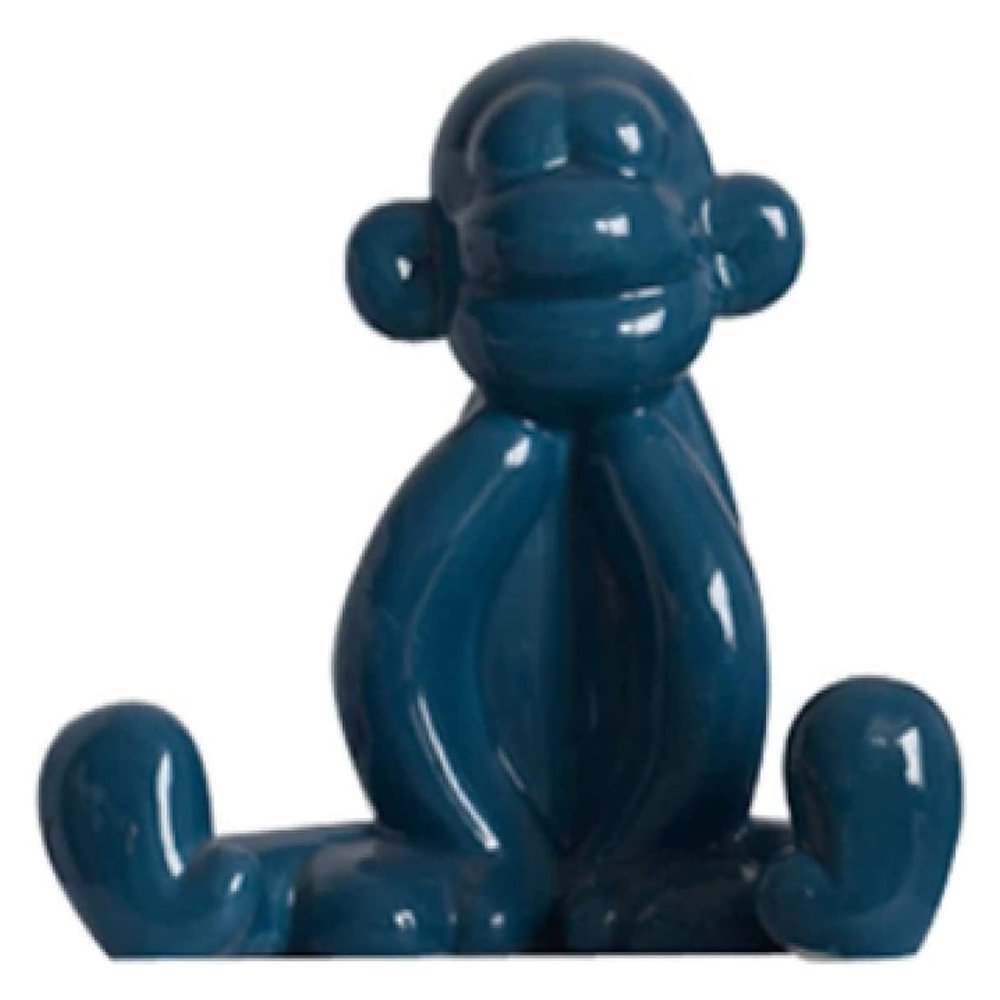 ALDEPO Sculpture Tabletop Cartoon Ceramic Balloon Monkey Decoration Children's Room Fashion Decor Monkey Sculpture Crafts Child Gift