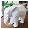 ALDEPO Sculpture Tabletop Sculptures Outdoor Decor Garden,Abstract 3D Print Elephant Statue Resin Ornaments Gift Geometric Elephant Sculpture Crafts view 2