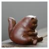 ALDEPO Sculpture Tabletop Abstract Desk Decorations Statue,Cat Tea Pet Decoration Purple Clay Tea Pet Small Ornament Angry Cat Sculpture Animal Statue view 3