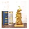 ALDEPO Sculpture Tabletop Statues Decor,Creative Resin Beautiful Gold Peacock Animal Crafted Figurines,Desktop Shelf Crafts Art Dcor Statuettes Indoor Living Room Or Office view 3