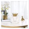 ALDEPO Sculpture Tabletop Decor Lion Bust Statue, Lion Head Forest King Crown Lion Ceramic Jar Crafts view 3