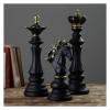 ALDEPO Sculpture Tabletop Decor Three Pack Chess King Queen Knight Statue Ornament Collectible Figurine Craft Furnishing House Office Desk Table Wine Cabinet Arrangement Gift view 1