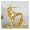 ALDEPO Sculpture Tabletop Unique Statue Sculpture Desk Decorations Statue,Modern Hollow Ornaments Wine Cabinet Animal Deer Statue Office Porch Decoration view 3