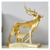ALDEPO Sculpture Tabletop Unique Statue Sculpture Desk Decorations Statue,Modern Hollow Ornaments Wine Cabinet Animal Deer Statue Office Porch Decoration view 4