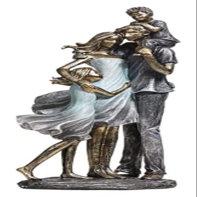 ALDEPO Sculpture Tabletop Decor Statues Figurines Statuettes,A Family Who Loves Each Other Design Character Statues Art Simple Creative Living Room Bar Decor