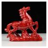 ALDEPO Sculpture Tabletop Sculptures Statue Figurine Ceramic Red Horse Living Room Horse Crafts Gift (Color : Animal Horse) view 1