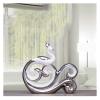 ALDEPO Sculpture Tabletop Family Art Figurines Sculptures Simple Ceramic Peacock Art Livingroom Accessories Crafts Hotel Office Furnishing Wedding Gifts Kinetic Sculpture view 4