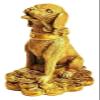 ALDEPO Sculpture Tabletop Decor Statues Pure Golden Zodiac Dog Brass Decor Figurine Chinese Feng Shui Gift Collection Attract Wealth and Good Luck and Office view 1
