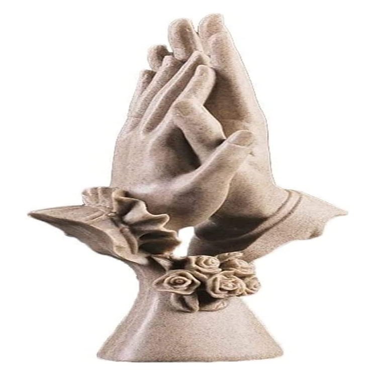 ALDEPO Sculpture Tabletop Family Art Figurines Creative Craft Living Room Office Wedding Couple Gift Accessories (Color : Natural)