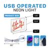 JONATHAN Y NEN1031A 13.7" x 10.9" Modern "Life is Beautiful" Neon Sign, Orange LED USB Powered Light, Contemporary Acrylic Box Wall Art and Tabletop Decor for Bedroom, Living Room, Dorm view 4