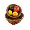 YSJX kitchen&bedroom Storage Accessories 3pcs/set Imitation Rattan Weaving Basket Storage Basket Water Fruit Basket Vegetable Basket Egg Basket Supermarket Display Basket Woven Basket view 2