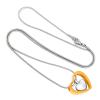 BIAIHQIE Double Heart Cremation Urn Pendant Necklace Women DIY Memorial Jewelry Snake Chain view 3