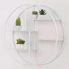Floating Shelf, Creative Living Room/Bedroom Decoration Rack, Round Storage Rack Wall-Mounted Display Rack,White,60CM view 1