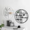 Floating Shelf, Creative Living Room/Bedroom Decoration Rack, Round Storage Rack Wall-Mounted Display Rack,White,60CM view 3