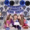 13th Birthday Decorations for Boys Girls, Blue Official 13th Teenager Banner Party Decorations, Happy Thirteen Birthday Decor Double-Sided Card Pompoms Hanging Swirl for 13 Years Teenagers Gifts 48pcs view 3