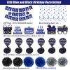 13th Birthday Decorations for Boys Girls, Blue Official 13th Teenager Banner Party Decorations, Happy Thirteen Birthday Decor Double-Sided Card Pompoms Hanging Swirl for 13 Years Teenagers Gifts 48pcs view 4