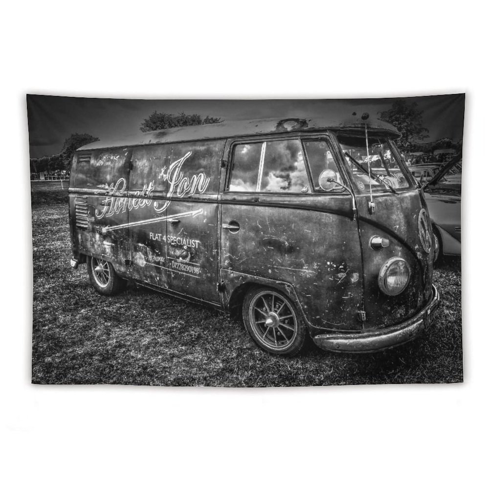 YNEE Tapestry Odd-old Car Monochrome Theme Old School Wall Decor Tapestries 40"x60"