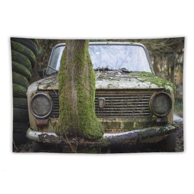 YNEE Tapestry Land Vehicle Theme Old School Wall Decor Tapestries 60"x90"