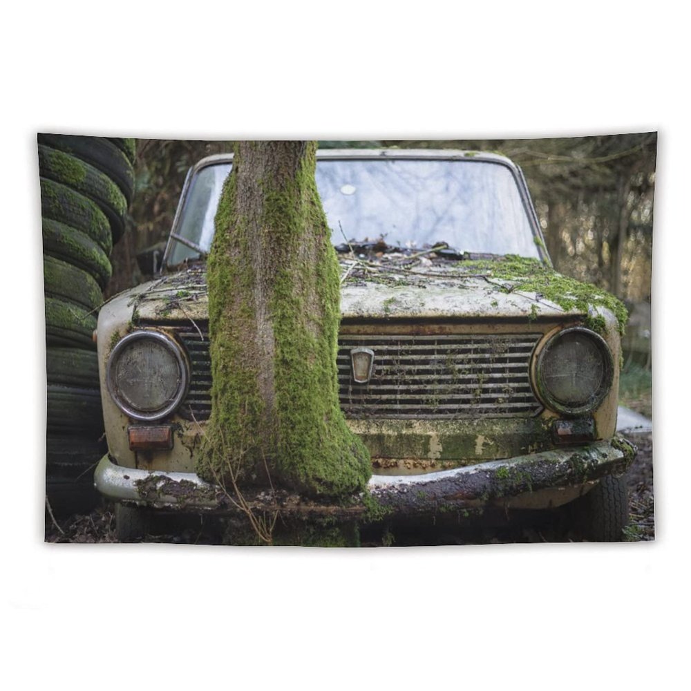 YNEE Tapestry Land Vehicle Theme Old School Wall Decor Tapestries 60"x90"