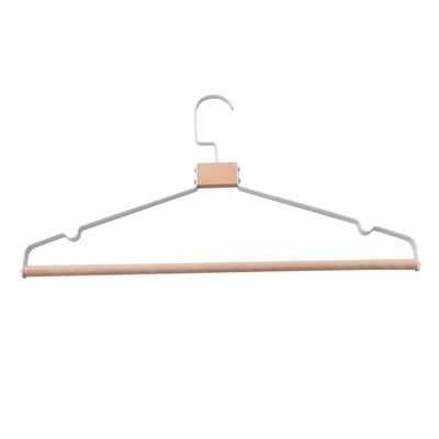 5pcs Wooden Metal Hangers Heavy Duty Coat Hooks for Home Slotted Design Modern Clothing Rack 360 Rotatable Elegant