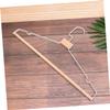 5pcs Wooden Metal Hangers Heavy Duty Coat Hooks for Home Slotted Design Modern Clothing Rack 360 Rotatable Elegant view 4