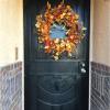 Welcome Wreath Autumn Wreath Christmas Decoration Thanksgiving Garland Window Restaurant Home Artificial Maple Leaf Decoration Wreath Door Wall, 6 Styles Artificial Eucalyptus Wreath (Size : B) view 3