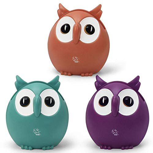 NOBRIM Glasses Holder 1pcs Creative Plastic Cute Owl Music Box Household Decor Ornaments Phone Glasses Card Storage Rack Kid Xmas Birthday Gift Random Eyeglasses Display Stand Desktop Ornament