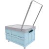 Cabilock Wheeled Storage Bin with Lid 16.53X11.41X9.44In Foldable Rolling Organizer for Clothes Toys Books Groceries Stackable Storage Container for Home Car Trunk view 1