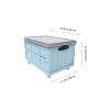 Cabilock Wheeled Storage Bin with Lid 16.53X11.41X9.44In Foldable Rolling Organizer for Clothes Toys Books Groceries Stackable Storage Container for Home Car Trunk view 4