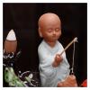 Incense Burner Creative Home Furnishing Zen Buddhist Monk Incense Burner Fengshui Ornaments Tea Pet Ashtray with 20 Incense Cones Incense Holders view 4
