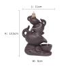 Incense Burner Tea Pot Backflow Incense Burner Incense Holder Antique Purple Clay Aromatherapy Ornament Home Decor Yoga Tea Ceremony + 20 Cones Incense Holders view 2
