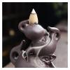 Incense Burner Tea Pot Backflow Incense Burner Incense Holder Antique Purple Clay Aromatherapy Ornament Home Decor Yoga Tea Ceremony + 20 Cones Incense Holders view 3