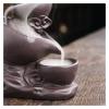 Incense Burner Tea Pot Backflow Incense Burner Incense Holder Antique Purple Clay Aromatherapy Ornament Home Decor Yoga Tea Ceremony + 20 Cones Incense Holders view 4