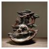Incense Burner Incense Censer Waterfall Backflow Incense Burner Zen Resin Rockery Water Flowing Mountain View Ornaments with 20Pcs Incense Cones Incense Holders ( Color : PUAA and 20Incense ) view 1