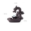 Incense Burner Ceramic Backflow Dragon Incense Burner Creative Home Decor Dragon Burner Censer with Lucky Crystal Ball Incense Holders view 2