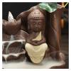 Incense Burner Purple Sand Handicraft Lotus Buddha Backflow Incense Burner Incense Stick Holder Buddha Ceramic Censer Tea Pet with 20Pcs Cones Incense Holders ( Color : Yellow with 20cones ) view 3