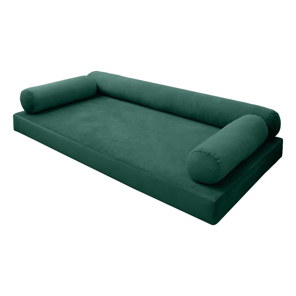 SLIPCOVER ONLY S.V6 Velvet Indoor Daybed Mattress Pillow Covers Knife Edge Twin AD317