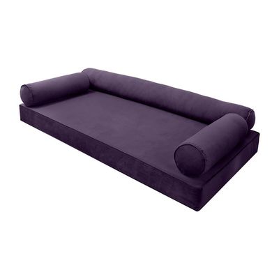 |SLIPCOVER ONLY| V6 Velvet Indoor Daybed Mattress Pillow Pipe Trim Twin AD339